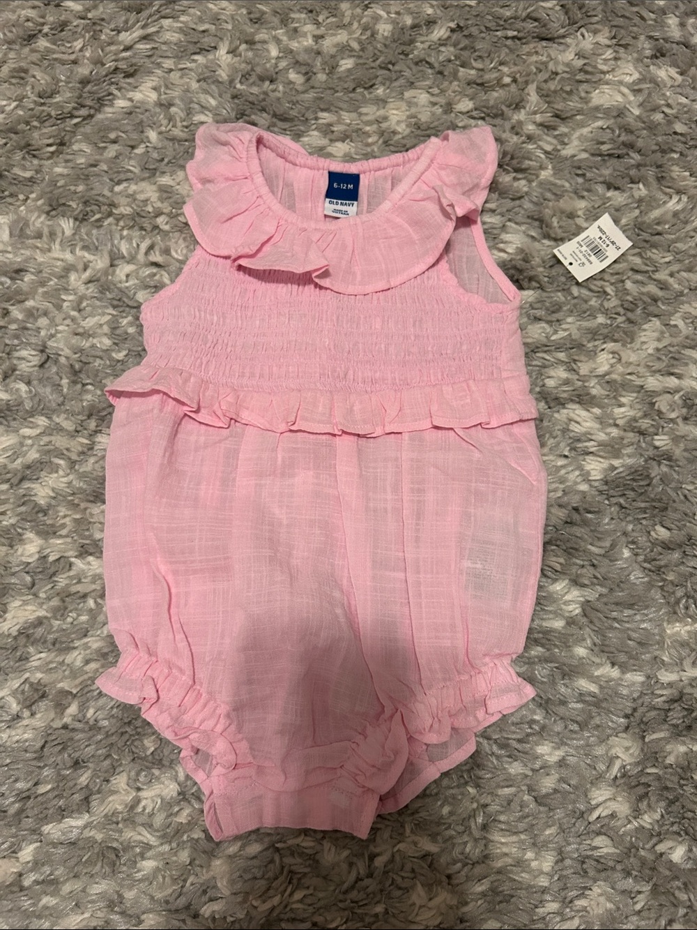 Old Navy Light Pink Ruffle Baby Romper